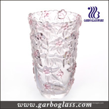 Vase en verre coloré de grande taille aux fleurs (GB1515MH / PDS)